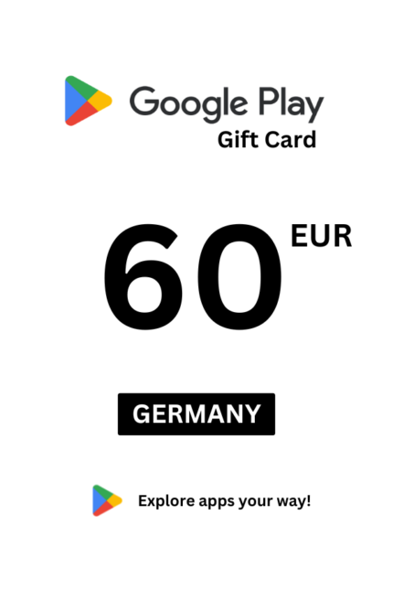 Google Play 60 EUR Gift Card (Germany) - Digital Code