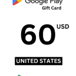 Google Play 60 USD Gift Card (United States) - Digital Code
