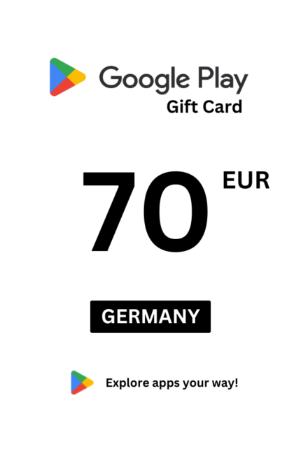 Google Play 70 EUR Gift Card (Germany) - Digital Code