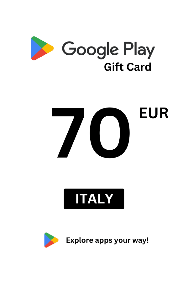 Google Play 70 EUR Gift Card (Italy) Google Play 70 EUR Gift Card (Italy) - Digital Code - Image 1