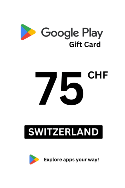 Google Play 75 CHF Gift Card (Switzerland) - Digital Code