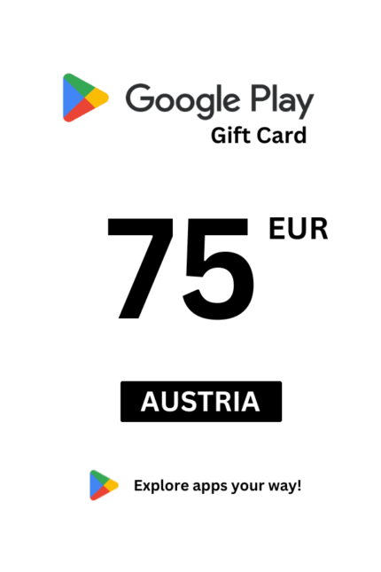 Google Play 75 EUR Gift Card (Austria) - Digital Code