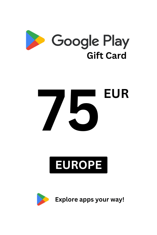 Google Play 75 EUR Gift Card (Europe) Google Play 75 EUR Gift Card (Europe) - Digital Code - Image 1