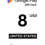 Google Play 8 USD Gift Card (United States) - Digital Code