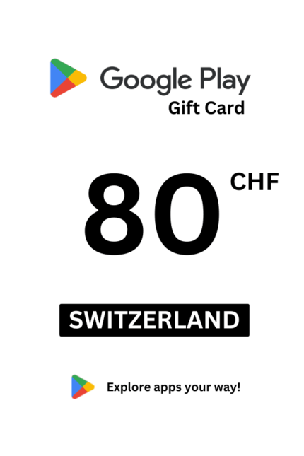 Google Play 80 CHF Gift Card (Switzerland) - Digital Code