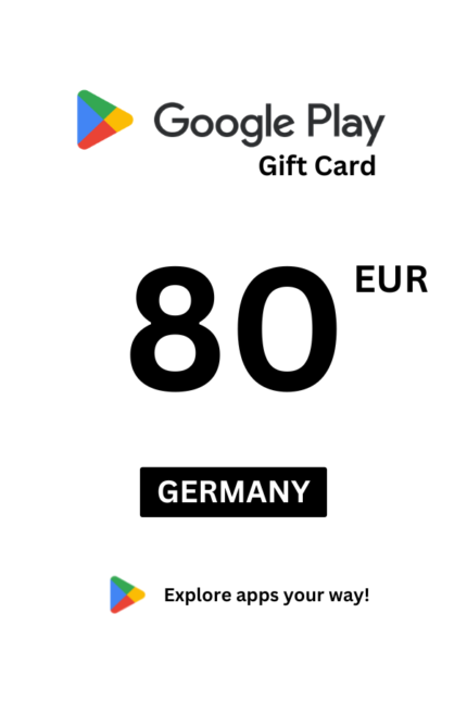 Google Play 80 EUR Gift Card (Germany) - Digital Code