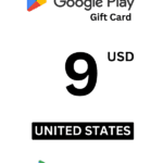 Google Play 9 USD Gift Card (United States) - Digital Code