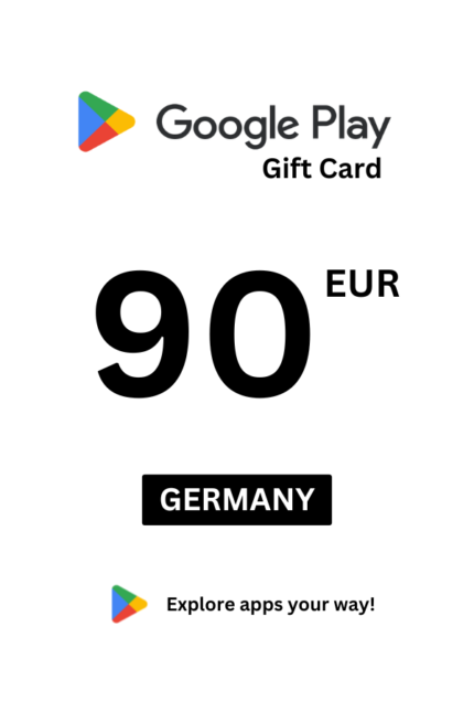Google Play 90 EUR Gift Card (Germany) - Digital Code