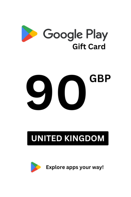 Google Play 90 GBP Gift Card (United Kingdom) - Digital Code