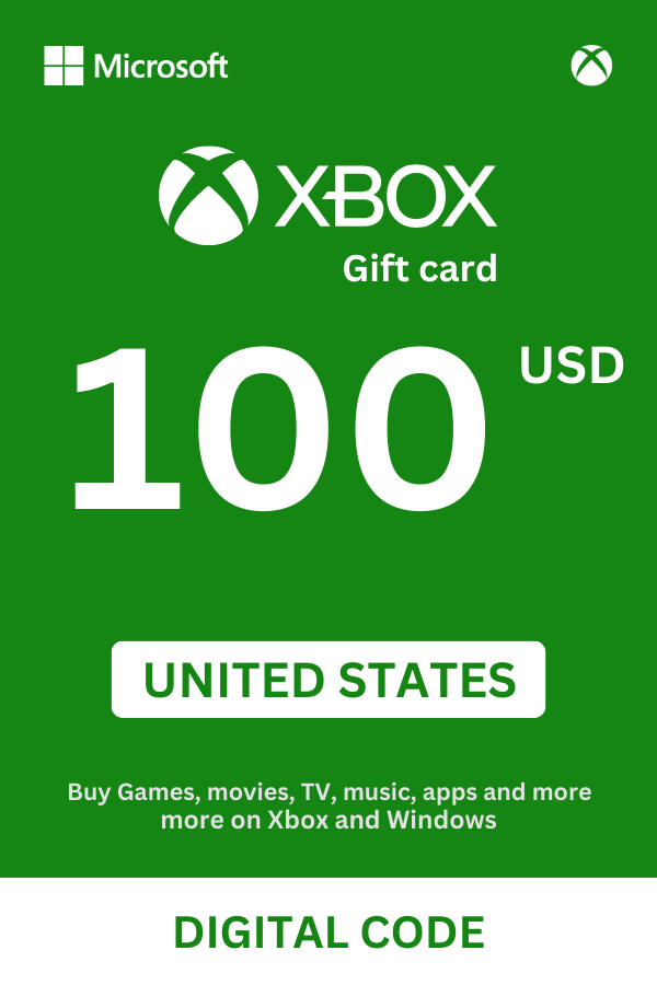 Xbox 100 USD Gift Card (United States) - Digital Code