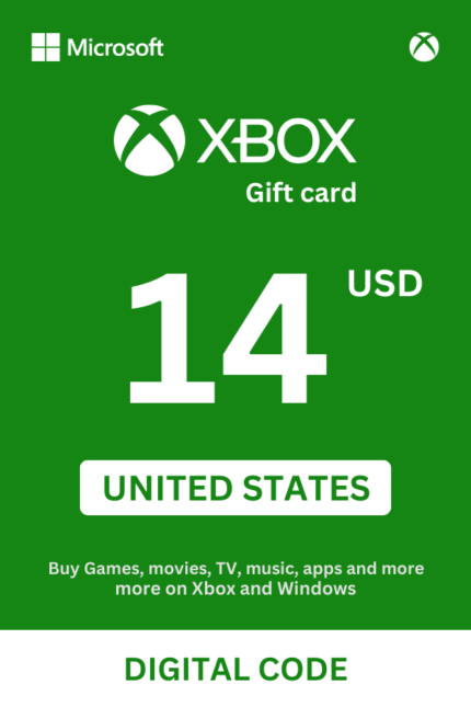 Xbox 14 USD Gift Card (United States) - Digital Code