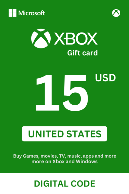 Xbox 15 USD Gift Card (United States) - Digital Code