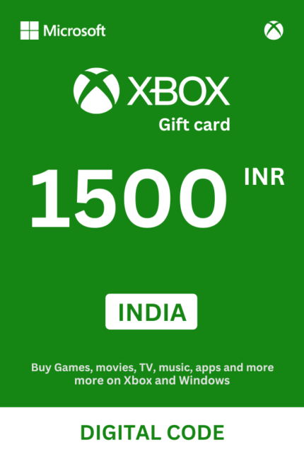 Xbox 1500 INR Gift Card (India) – Digital Code