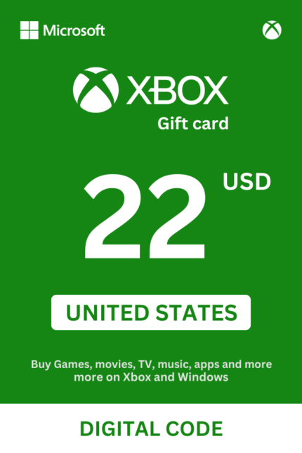 Xbox 22 USD Gift Card (United States) - Digital Code