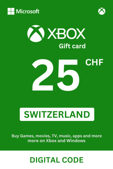 Xbox 25 CHF Gift Card (Switzerland) - Digital Code