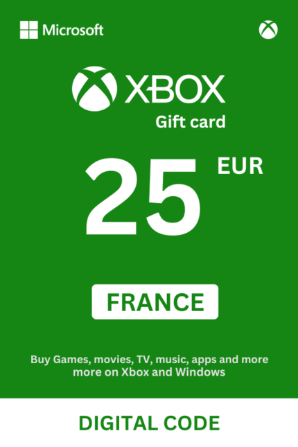 Xbox 25 EUR Gift Card (France) - Digital Code