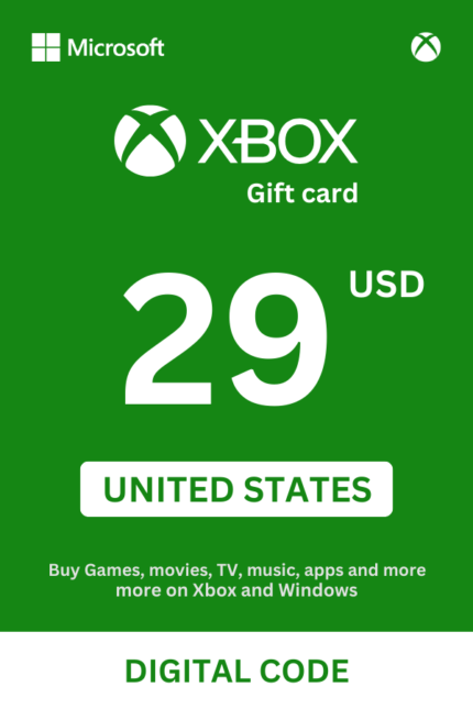 Xbox 29 USD Gift Card (United States) - Digital Code