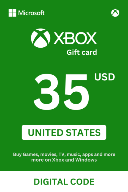 Xbox 35 USD Gift Card (United States) - Digital Code