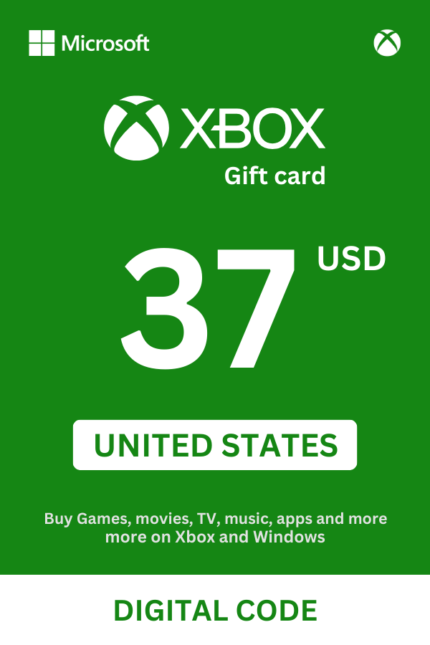 Xbox 37 USD Gift Card (United States) - Digital Code