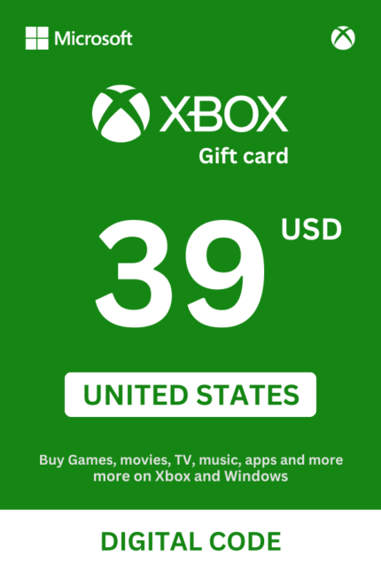Xbox 39 USD Gift Card (United States) - Digital Code
