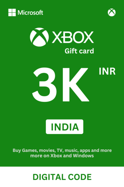 Xbox 3000 INR Gift Card (India) – Digital Code