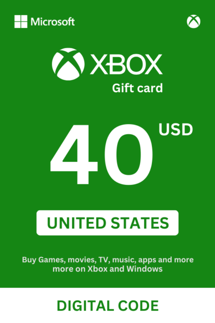 Xbox 40 USD Gift Card (United States) - Digital Code
