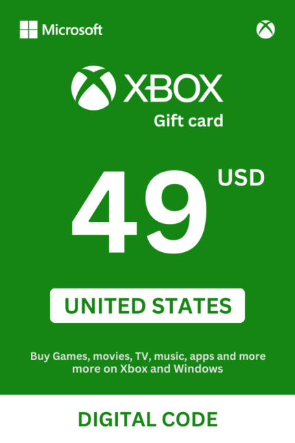 Xbox 49 USD Gift Card (United States) - Digital Code