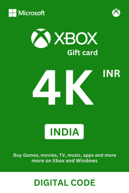 Xbox 4000 INR Gift Card (India) – Digital Code