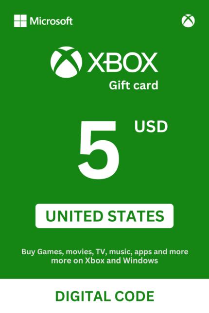 Xbox 5 USD Gift Card (United States) - Digital Code