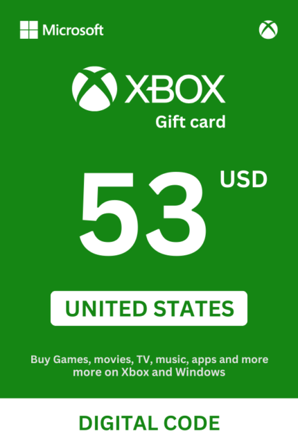 Xbox 53 USD Gift Card (United States) - Digital Code