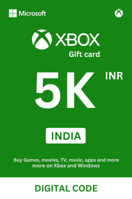 Xbox 5000 INR Gift Card (India) – Digital Code
