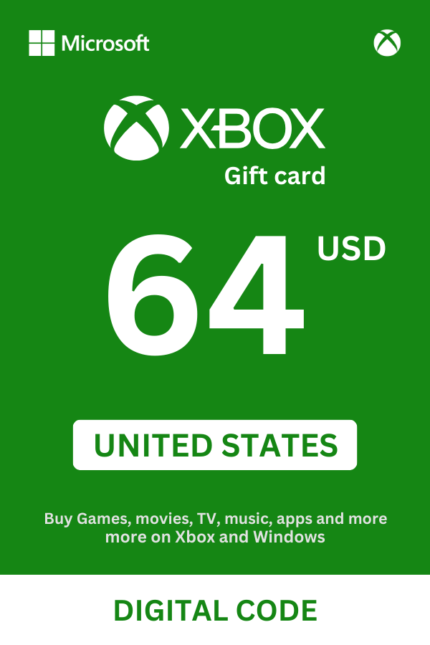 Xbox 64 USD Gift Card (United States) - Digital Code