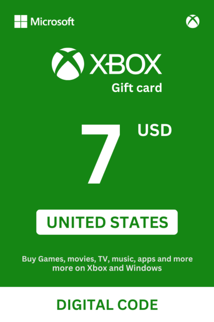 Xbox 7 USD Gift Card (United States) - Digital Code