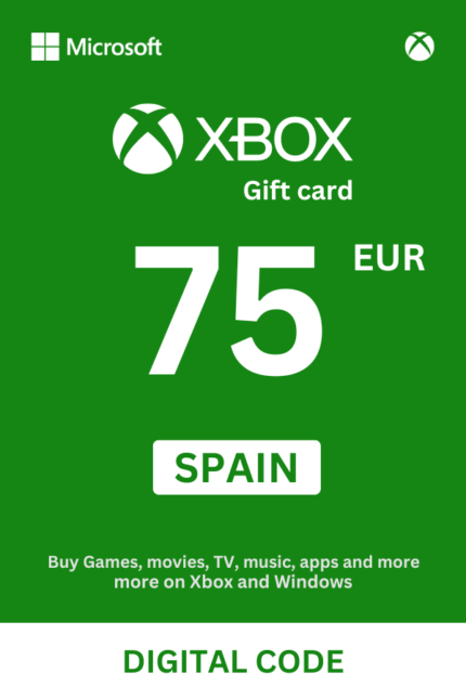 Xbox 75 EUR Gift Card (Spain) - Digital Code