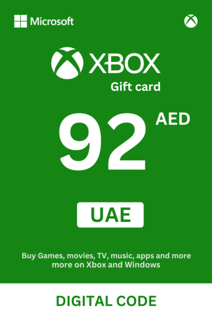 Xbox 92 AED Gift Card (United Arab Emirates) - Digital Code