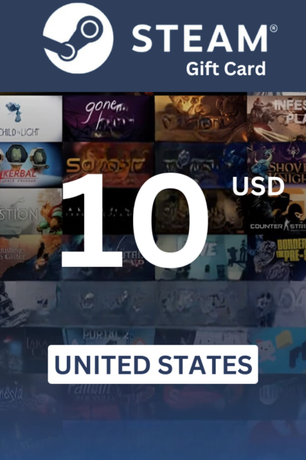 Steam Wallet 10 USD Gift Card (United States) - Digital Code