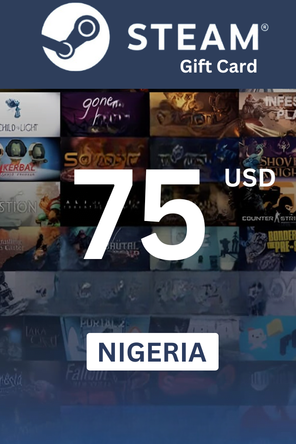 Steam Wallet $75 USD Gift Card (NIGERIA) - Digital Code