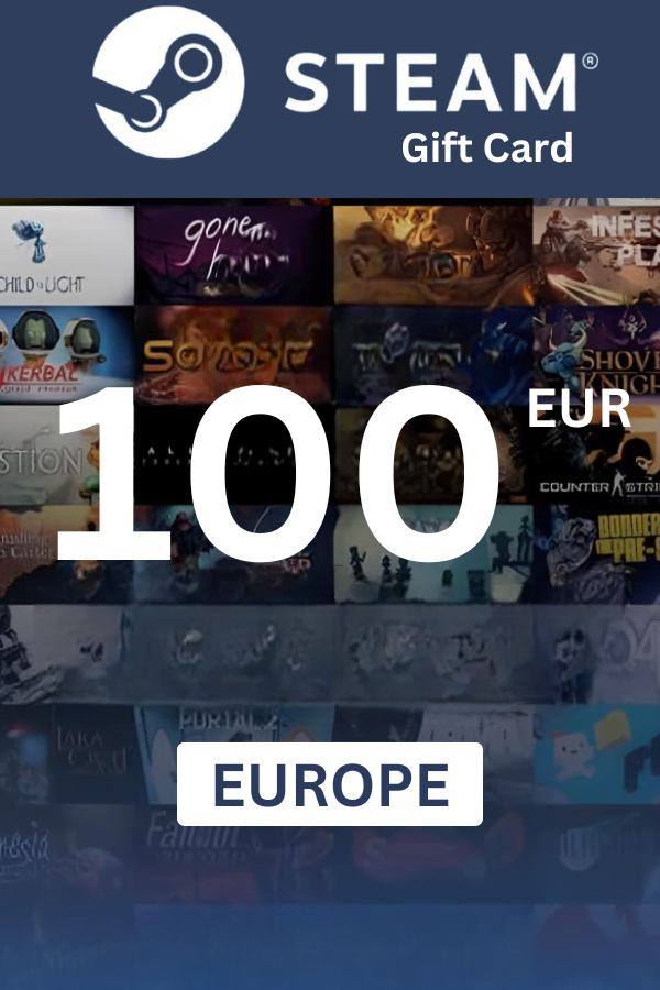 Steam Wallet €100 EUR Gift Card (EUROPE) - Digital Code