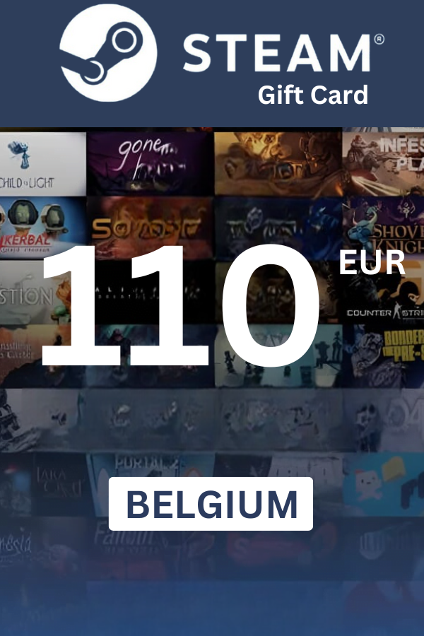 Steam Wallet €110 EUR Gift Card (BELGIUM) - Digital Code
