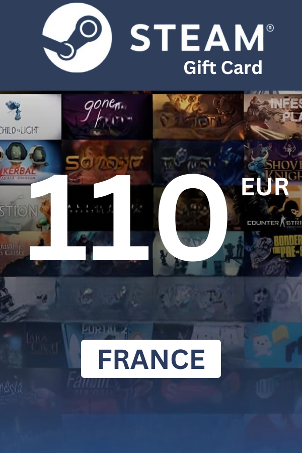 Steam Wallet €110 EUR Gift Card (FRANCE) - Digital Code