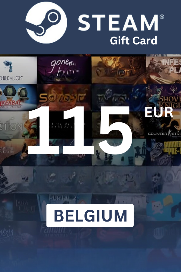 Steam Wallet €115 EUR Gift Card (BELGIUM) - Digital Code