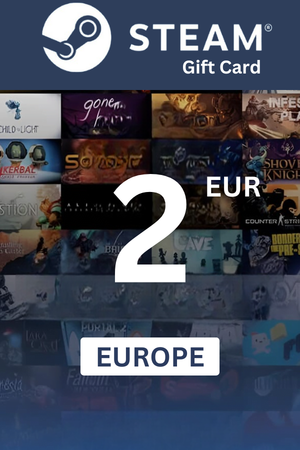 Steam Wallet €2 EUR Gift Card (EUROPE) - Digital Code
