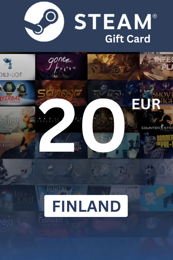 Steam Wallet €20 EUR Gift Card (FINLAND) - Digital Code
