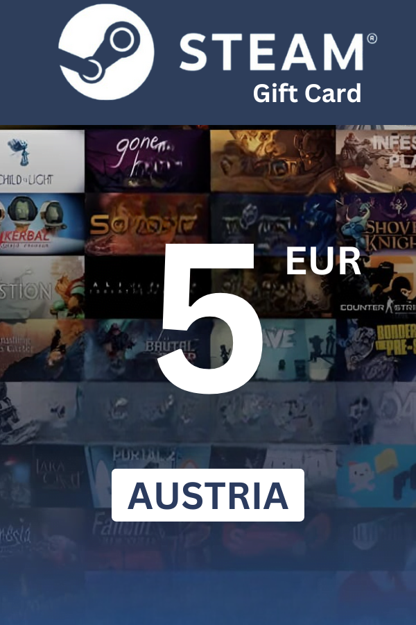 Steam Wallet €5 EUR Gift Card (AUSTRIA) - Digital Code