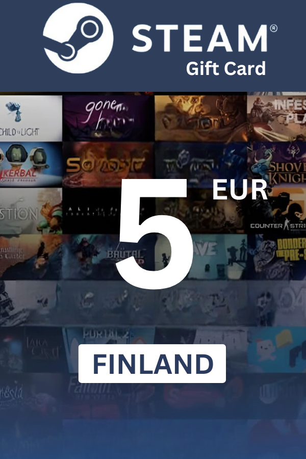 Steam Wallet €5 EUR Gift Card (FINLAND) - Digital Code