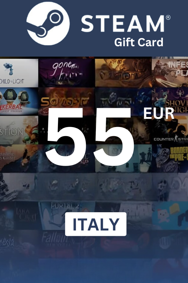 Steam Wallet €55 EUR Gift Card (ITALY) - Digital Code