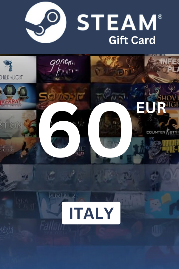 Steam Wallet €60 EUR Gift Card (ITALY) - Digital Code