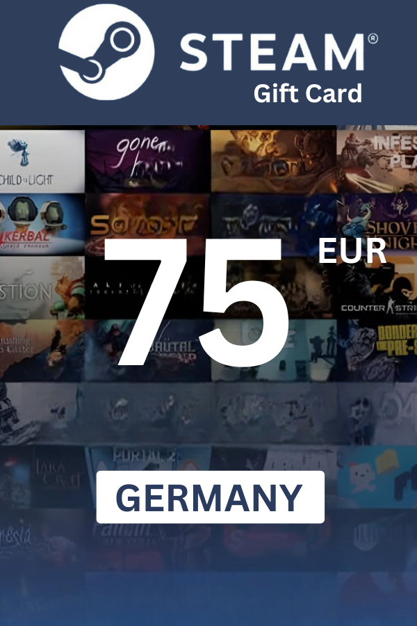 Steam Wallet €75 EUR Gift Card (GERMANY) - Digital Code