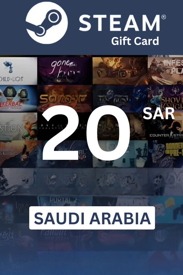 Steam Wallet 20 SAR Gift Card (Saudi Arabia) - Digital Code