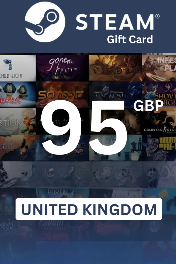 Steam Wallet £95 GBP Gift Card (United Kingdom) - Digital Code